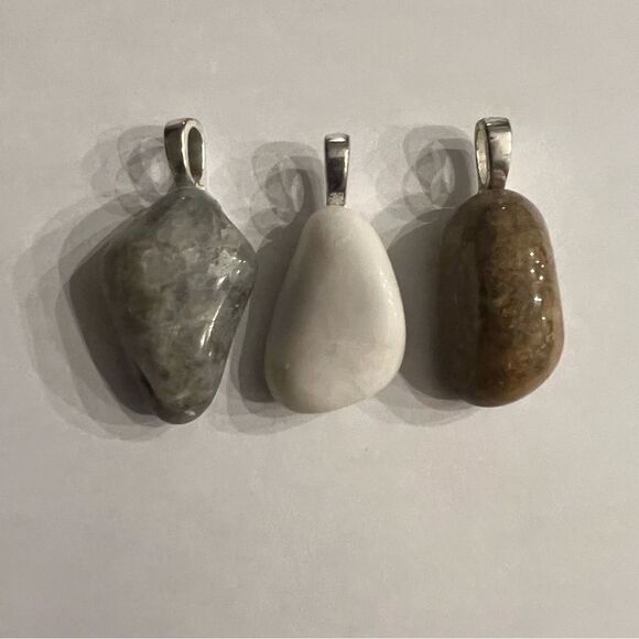 Natural Stone Pendants (Set of 3) - Picture 1 of 3